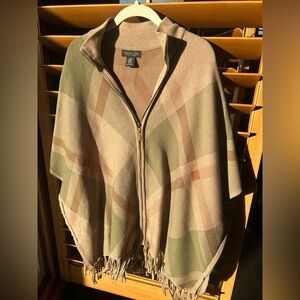 Rachel Zoe Brown Knit Poncho